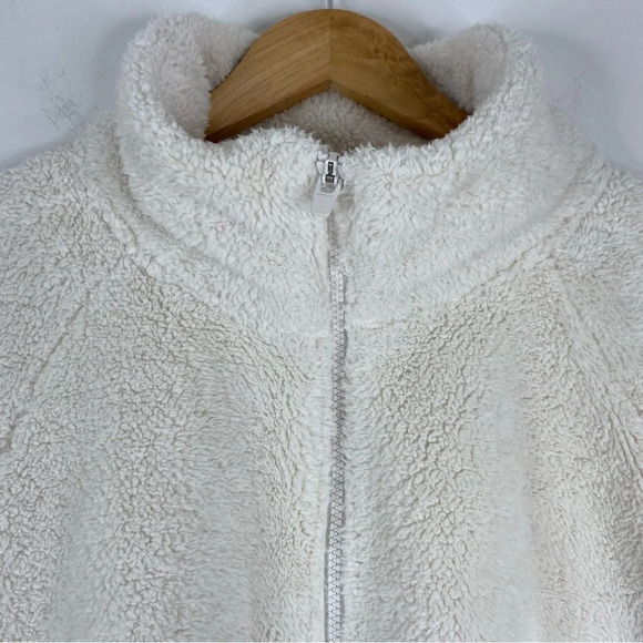 Athleta Tugga Sherpa Jacket Teddy Full Zip Fleece Pockets Athleisure Cozy Boho - Picture 4 of 11